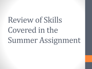 Skills Review Powerpoint