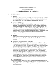 Alcohol and Other Drugs Policy