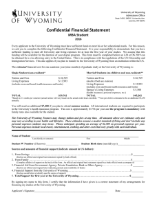 MBA Confidential Financial Statement and Affidavit of Support