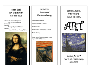 Art Course Offerings 2012-2013