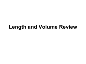 Length and Volume Review