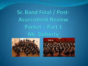 Sr. Band Final Review