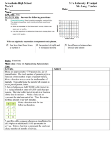 Math 8 Lesson Plan 38 More on Representing Relationships class outline for students.doc