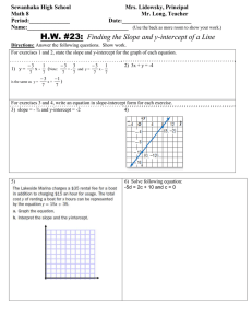 Math 8 HW 23 Finding the slope and y intercept.doc