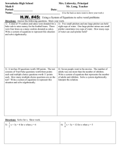 Math 8 HW 45 Using system of equations to solve word problems.doc