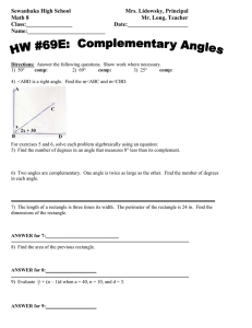 Math 8 HW 69E Complementary Angles.DOC
