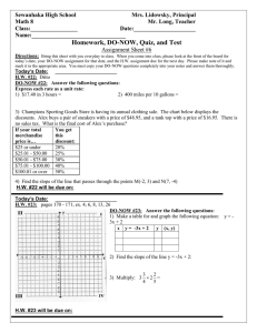 Math 8 HW DO NOW Assignment Sheet 6.doc