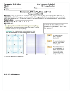 Math 8 HW DO NOW Assignment Sheet 12