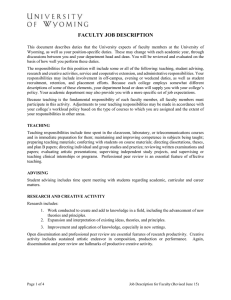 Faculty Job Description Form