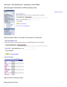 Individual PAR Form