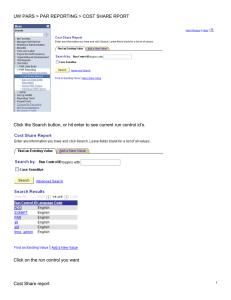 Cost Share Report