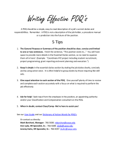 Writing Effective PDQ's 5-Tips