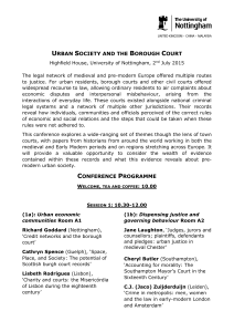Programme for Urban Society and the Borough Court workshop