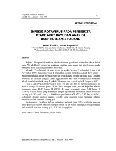 Hal 18 vol.22 no.1 1998 Infeksi rotavirus - Judul