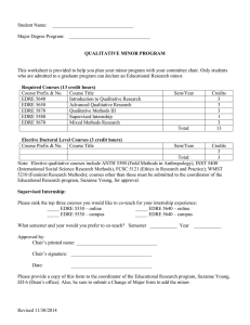 Qualitative Minor Program form (prior to Spring 2016)
