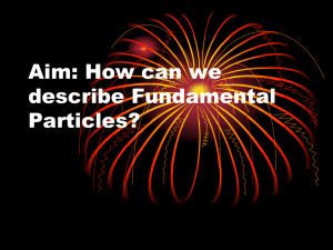Fundamental Particles