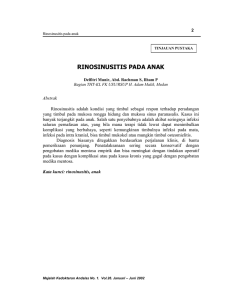 Hal 1 no.1 Vol.26 2002 Rino sinusitis - Judul-1