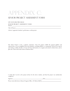 Appendix C: senior project assessment form