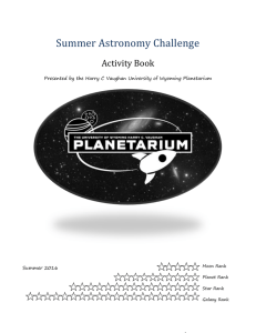 Summer Astronomy Challenge