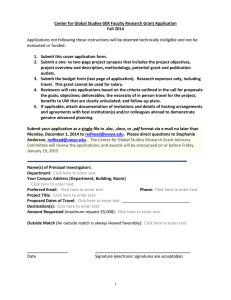 CGS INST-SER Faculty Research Grant Application - 9-13