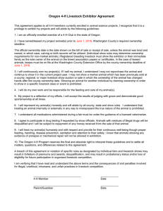 2016 Animal Science Code of Conduct Form
