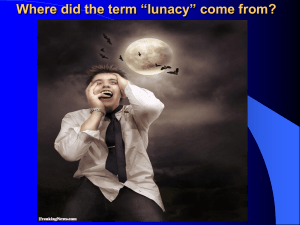 Where did the term “lunacy” come from?