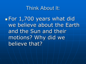 Think About It: For 1,700 years what did