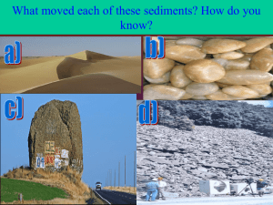 What moved each of these sediments? How do you know?