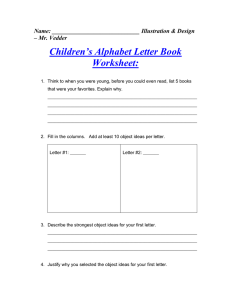 Alphabet Letter Worksheet