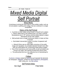 Mixed Media Digital Self Portrait