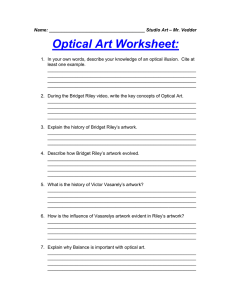 Optical Art Worksheet: