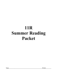 11R Summer Reading Packet