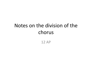 Notes on the division of the chorus 12 AP