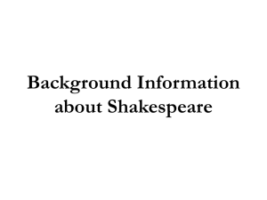 Background Information on Shakespeare, Tragedy, and Othello