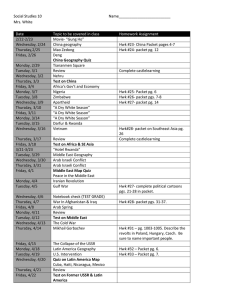 March April Homework Assignments