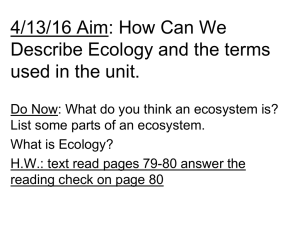 Ecology notes