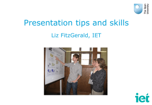 Presentation Tips - Dr Elizabeth Fitzgerald