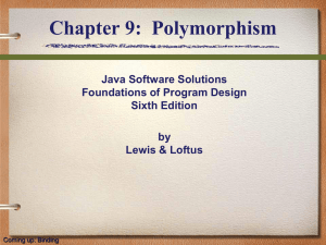 Ch 9 - Polymorphism