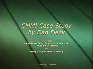 CMMI Case Study