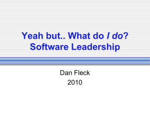 I do Software Leadership Dan Fleck 2010