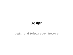 Design Design and Software Architecture
