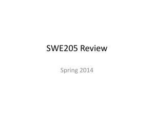 SWE205 Review Spring 2014
