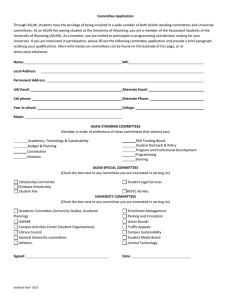 ASUW Committee Application