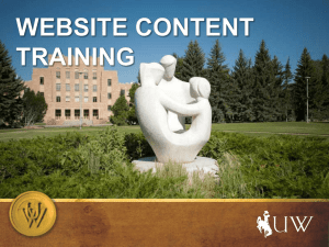 Website Content Training Powerpoint Presentation