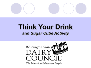 Think Your Drink with Sugar Cube Activity Powerpoint