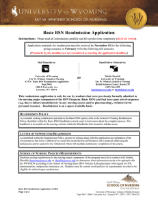 Readmission Application for Basic BSN Out-of-Sequence Students (WORD .doc file)