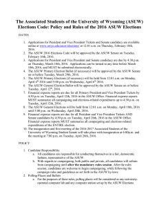 2016 ASUW Election Code