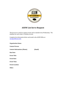 ASUW List Serve Request