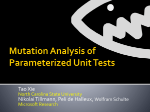 Tao Xie's Mutation Workshop slides