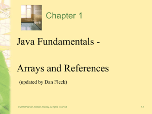 Arrays and References